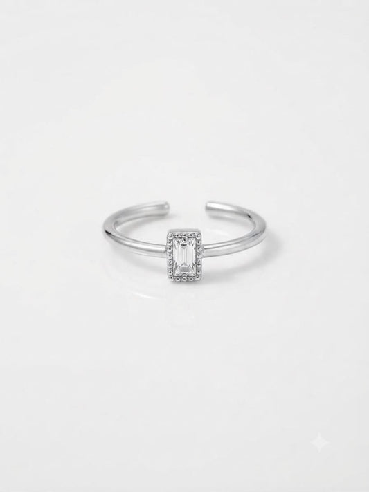 Lumen Rectangle-Cut Ring (pinky ring)