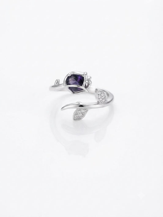 Violet Rosette Ring