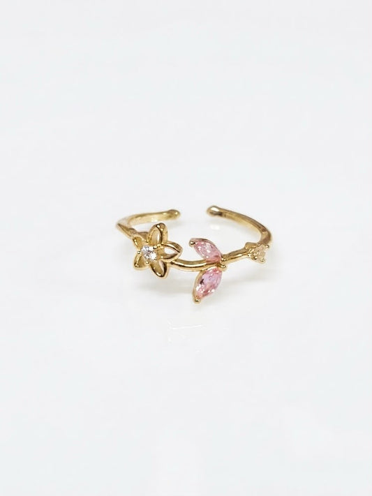 Pink vine Petal Ring