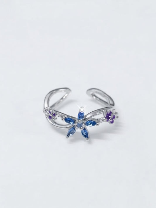 Wavy Meadow Blue Ring