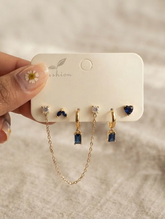 Blinking Blues Earrings Combo