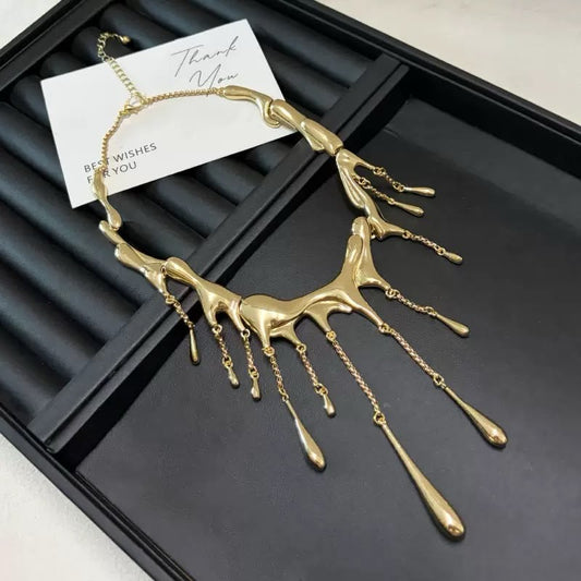 Molten-melt Statement Necklace