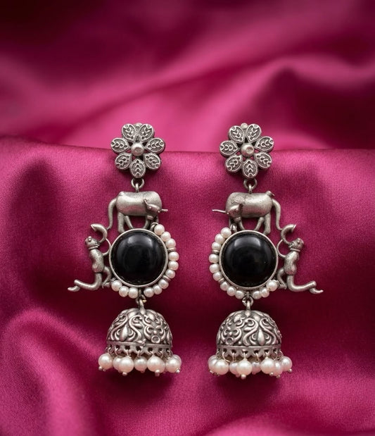 Begum Jaan Artistic Jhumka Earrings
