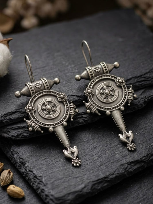 Kavya Tribal Medallion Drop Earrings