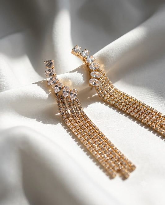Luxe Sparkle Crystal Ear Cuff Earrings