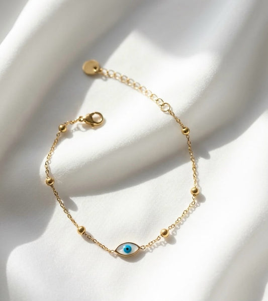 Aura Shield Beaded Evil Eye Bracelet