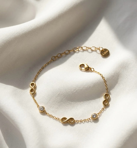 Endless Glow Infinity Crystal Bracelet