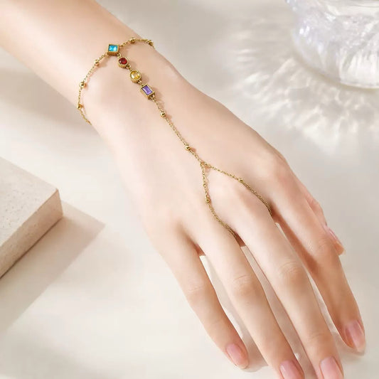 Chakra Spectrum Gem Hand Chain
