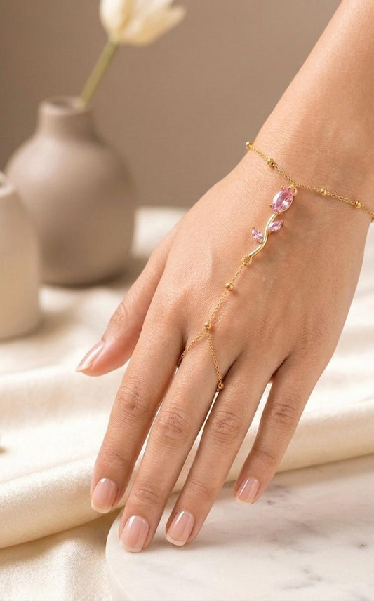 Blushing Bloom Hand Handchain