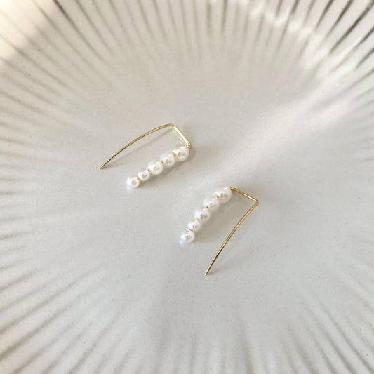 Lumière Floating Pearl Earrings