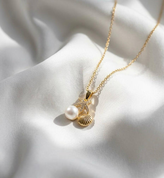 Siren’s Treasure Shell & Starfish Necklace