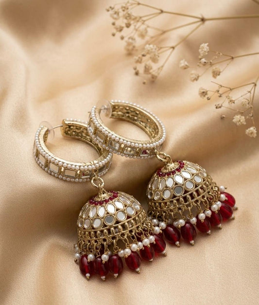 Royal Reflection Jhumka Hoops