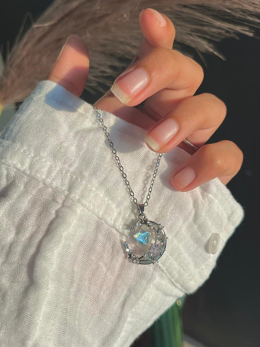 Dreamy Galaxy Necklace- silver