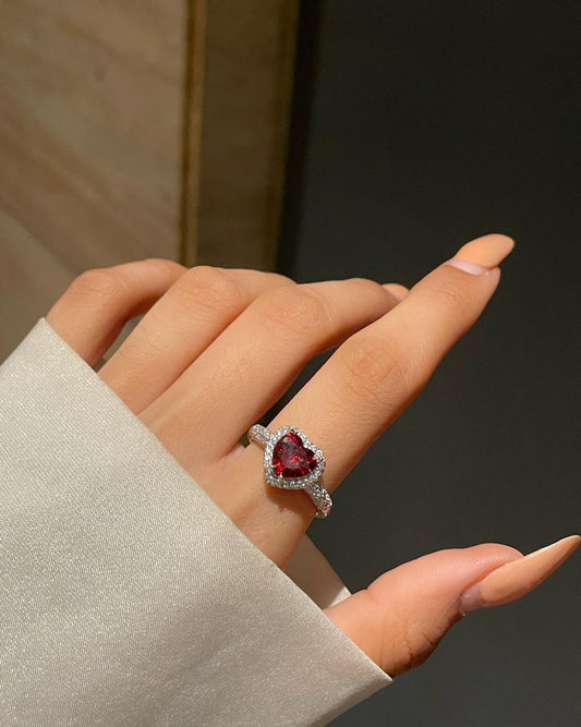 Soulmate Heart Ring- red