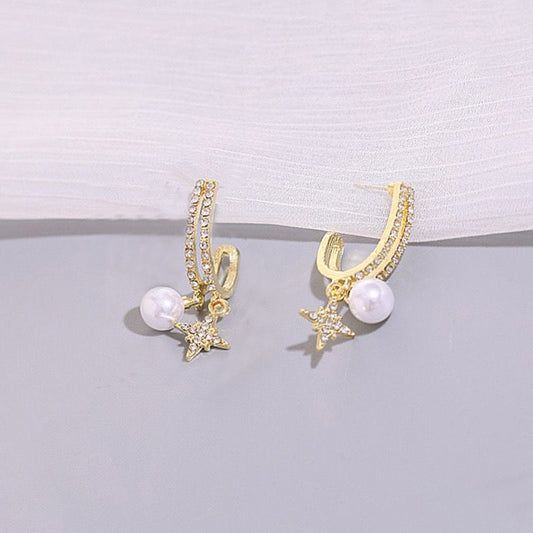 Starlite Pearl detailed earrings