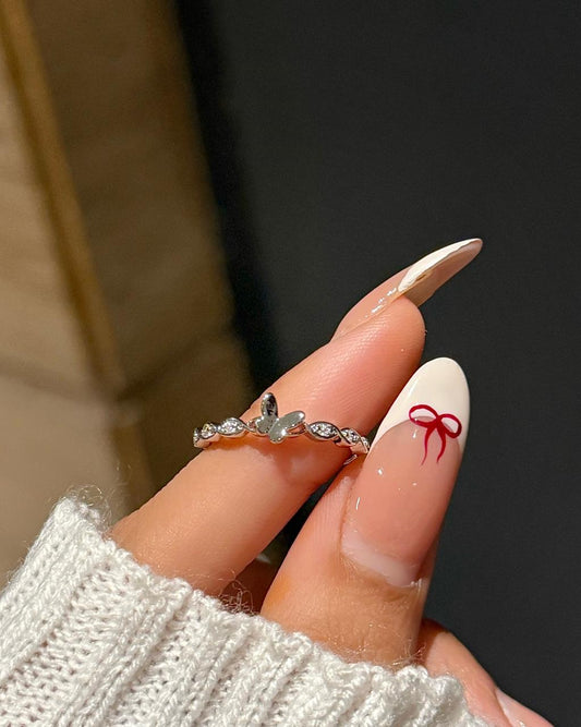 Swirl Around Butterfly Ring