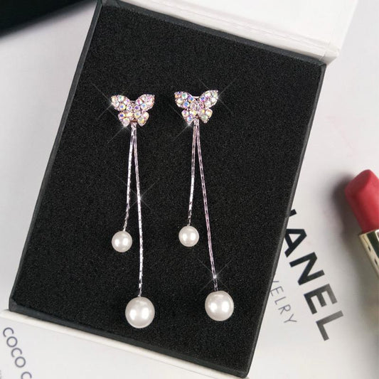 Butterfly Tassel Drop Earrings