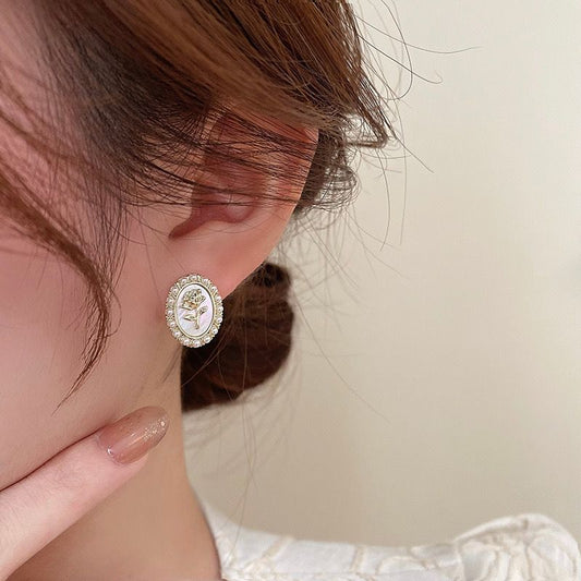 Golden Rosette Earrings