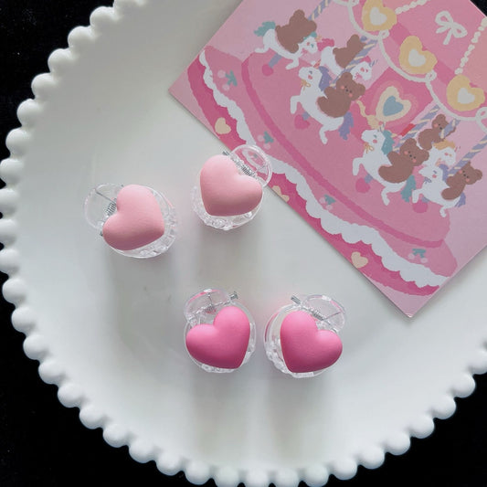 Sakura Pink Heart Hair Clip(Pack of 2)