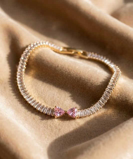 Passionately Pink Bow Bracelet