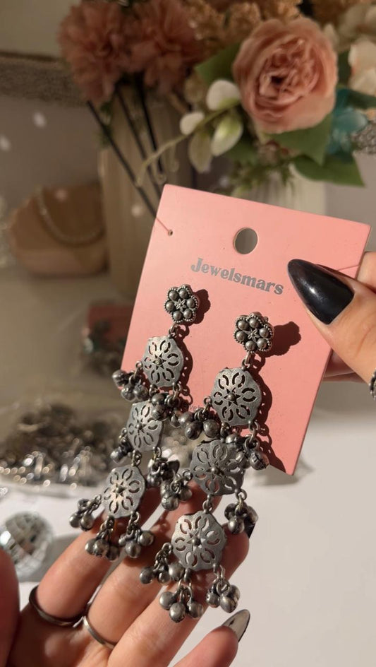 Maya Tiered Ghungroo Statement Earrings