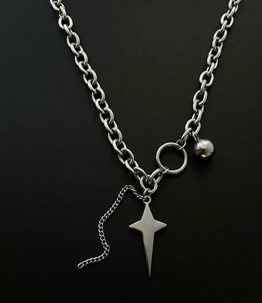 Chunky Monochrome Lightening Necklace (Unisex)