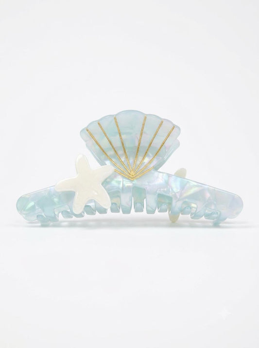 Pearlescent seashell centerpiece Claw Clip