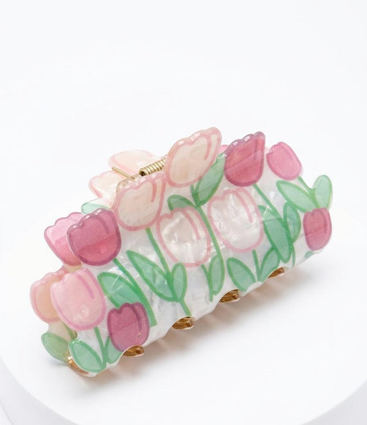 Fluid Meadow Tulip Claw Clip