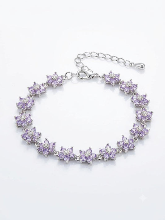 Lavender Blossom Tennis Bracelet