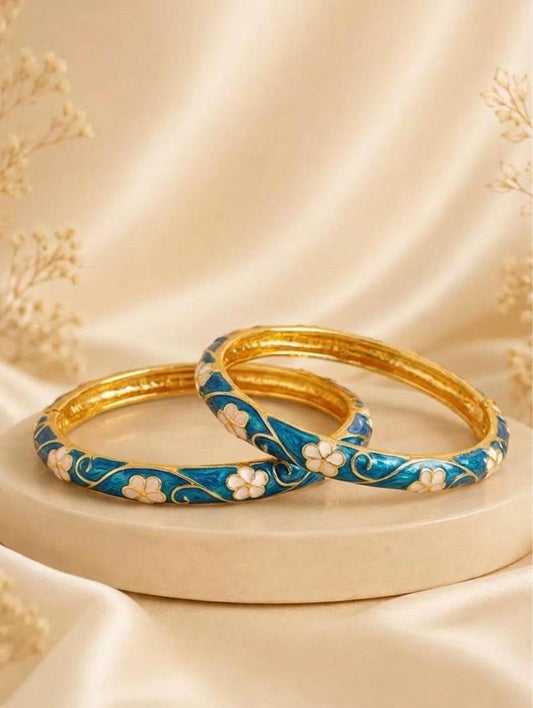 Starry Night Sprig Enamel Bangle ( pack of 2pcs )