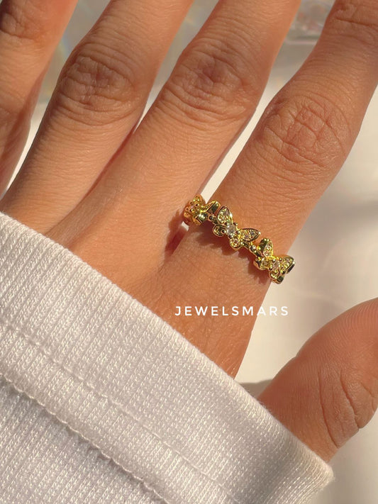 Lovely Butterfly Ring Band - can be worn in two ways