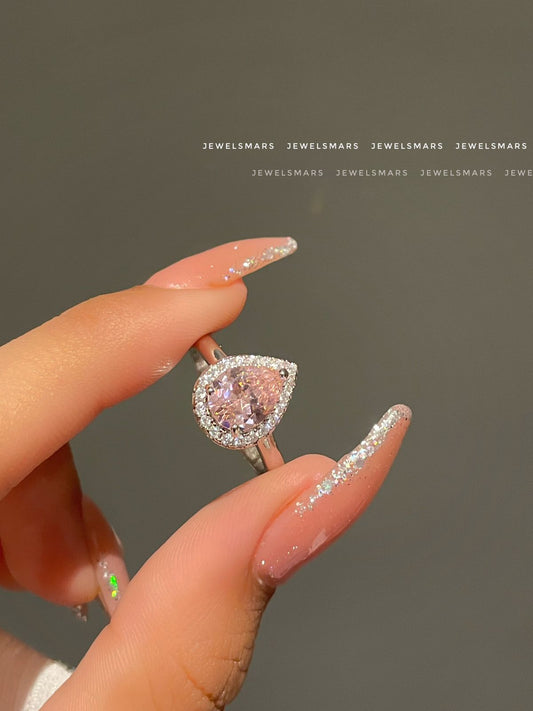 Millie Drop Ring - pink