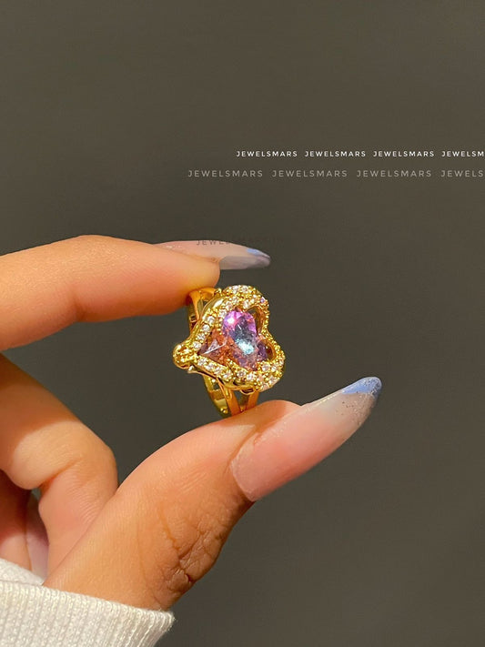 Rapunzel Lilac Heart Ring