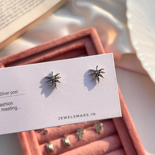 The Maple Leaf Studs - tiny earrings