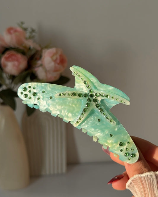 Mermaid-Dreamwave Rhinestone Claw Clip