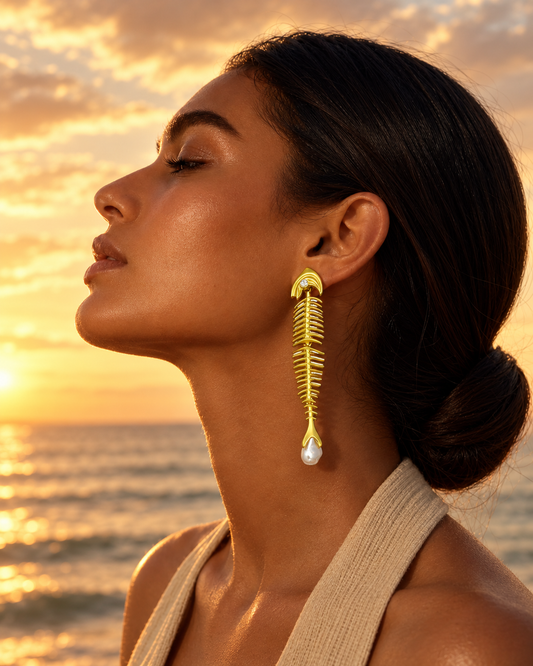 Macchi The Fish Skeleton Earrings