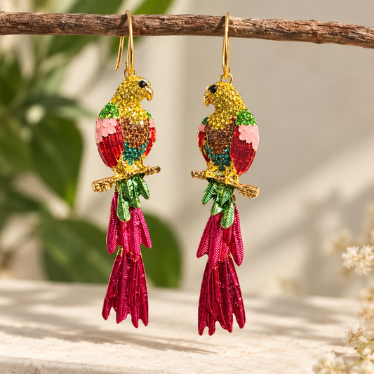 Parakeet Tota Embellishment Earrings