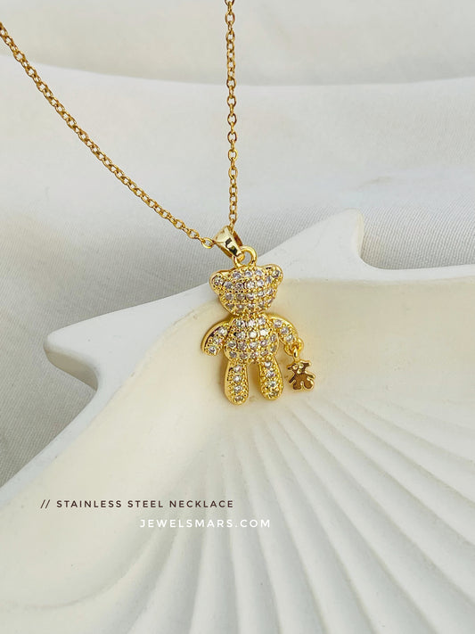 Cute Teddy Bear Necklace
