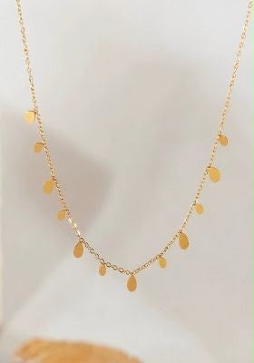 PDainty-Glazed Teardrop Necklace