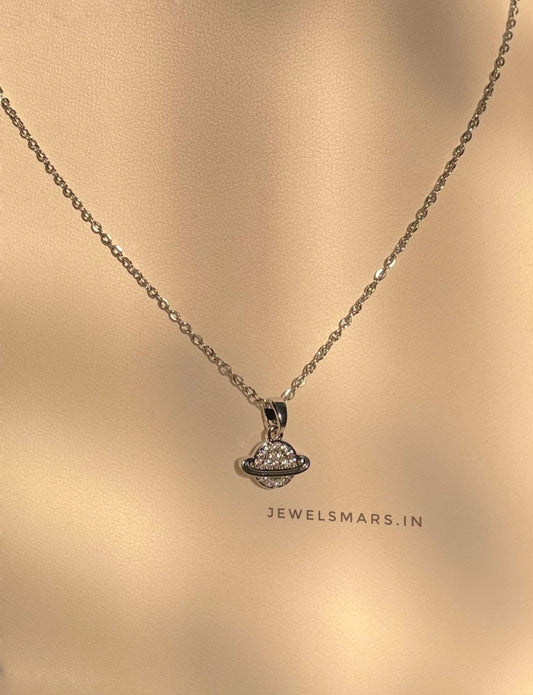Minimal Saturn Necklace