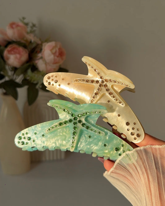 Mermaid-Dreamwave Rhinestone Claw Clip