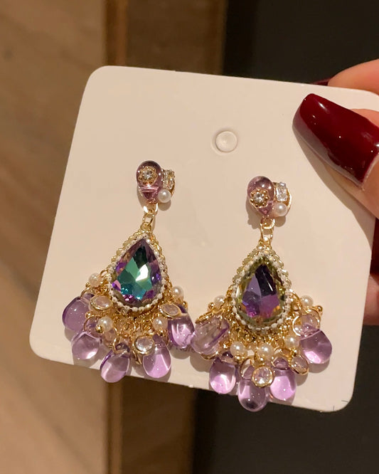 Mystic Mirage purple dreamy earrings