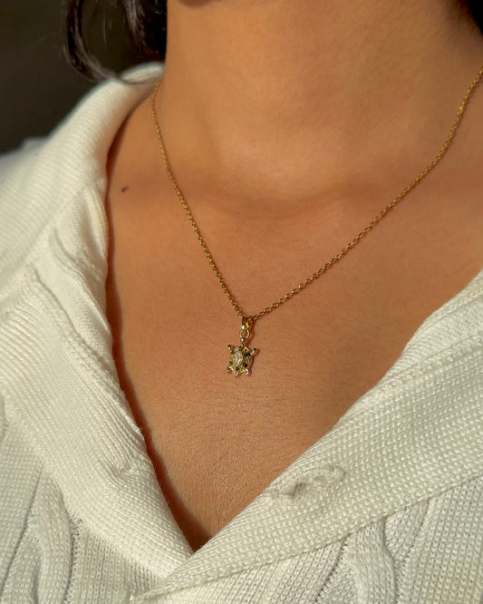 Studded lil Turtle! Necklace
