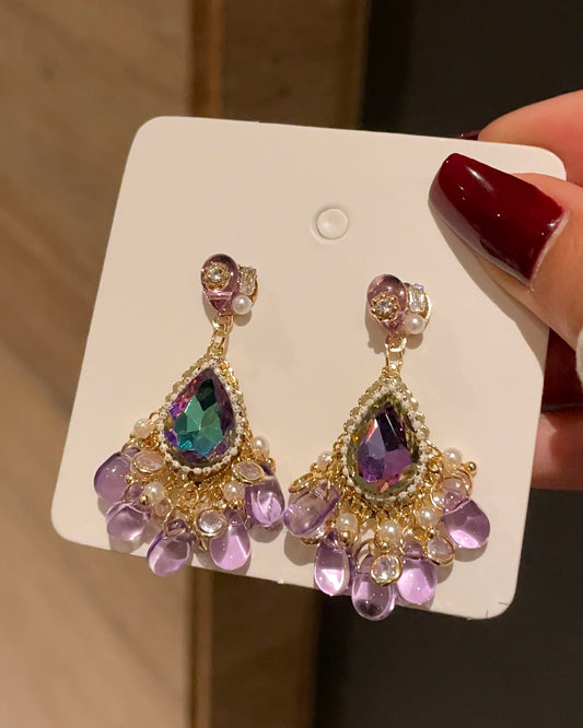 Mystic Mirage purple dreamy earrings