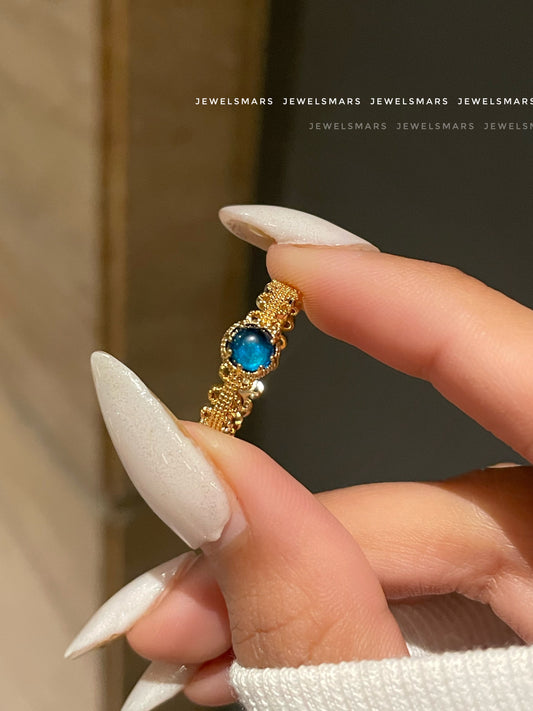 Blue Sapphire Look Ring