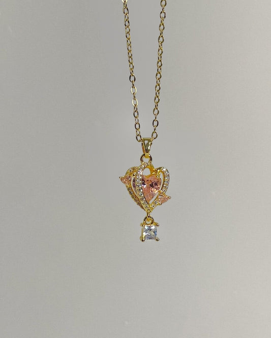 Heart Of Angel Necklace- Pink