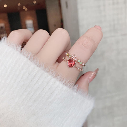 Dreamy Heart Layered Ring