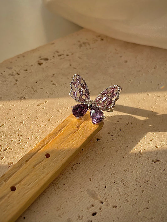 Majestic Butterfly Ring- Purple