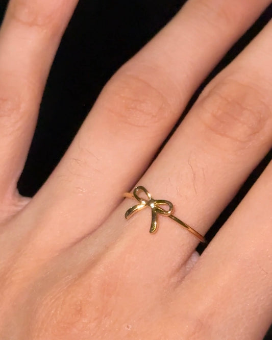 Golden knot Bow Ring