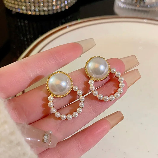 KOREAN PEARL STATEMENT EARRINGS